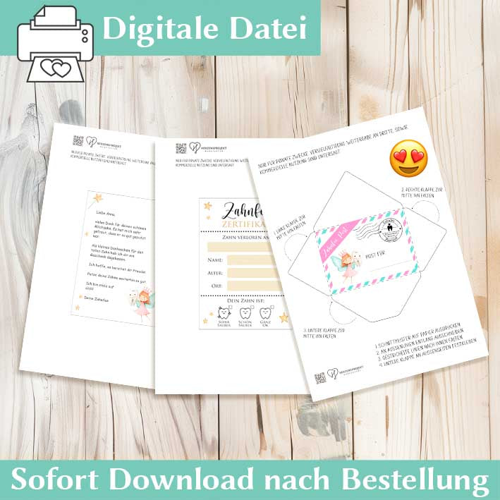 Zahnfee Brief Vorlage Herzensprojekt Manufaktur