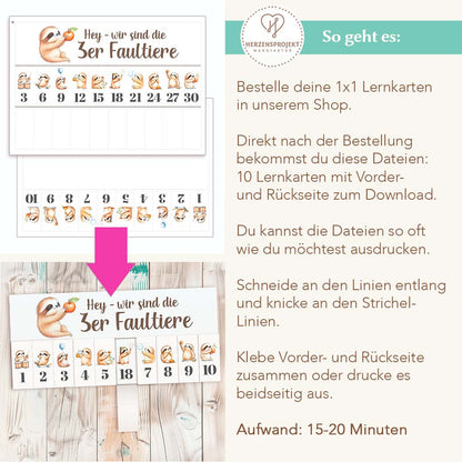1x1 Lernkarten Herzensprojekt Manufaktur