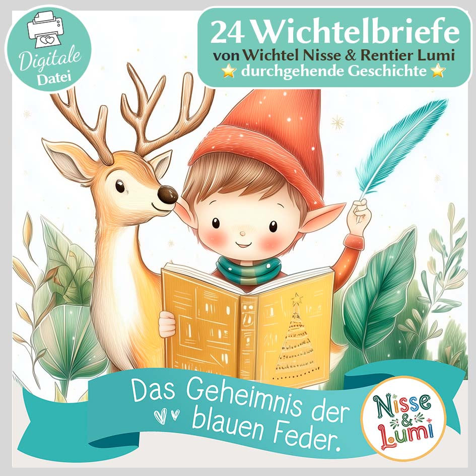 24 Wichtelbriefe Nisse & Lumi 2025 - Druckversion Herzensprojekt Manufaktur