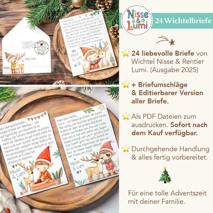 24 Wichtelbriefe Nisse & Lumi 2025 Herzensprojekt Manufaktur