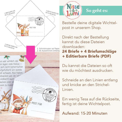 24 Wichtelbriefe Nisse & Lumi 2025 Herzensprojekt Manufaktur