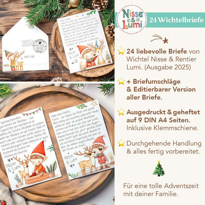 24 Wichtelbriefe Nisse & Lumi 2025 - Druckversion Herzensprojekt Manufaktur