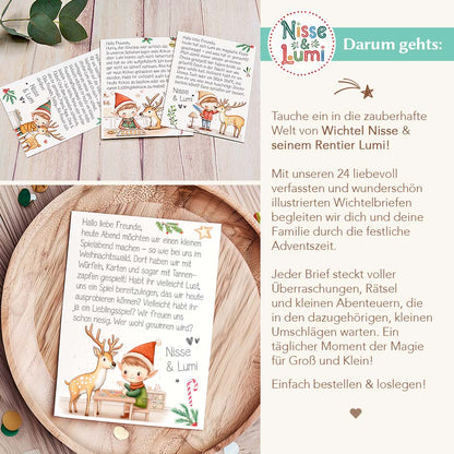 24 Wichtelbriefe Nisse & Lumi 2025 - Druckversion Herzensprojekt Manufaktur