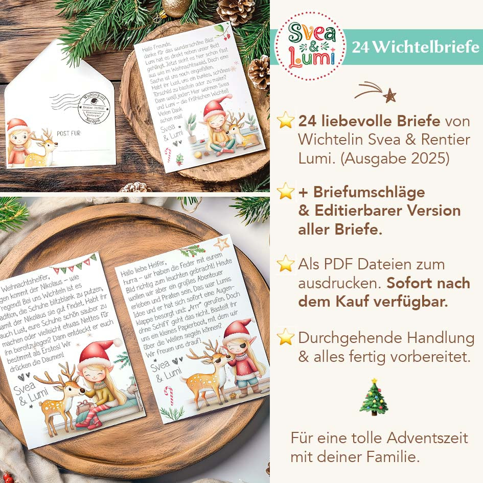 24 Wichtelbriefe Svea & Lumi 2025 Herzensprojekt Manufaktur