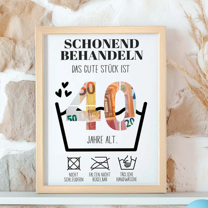 Klassisches Poster aus mattem Papier mit Holzrahmen 21x29.7 cm / 8x12" Herzensprojekt Manufaktur
