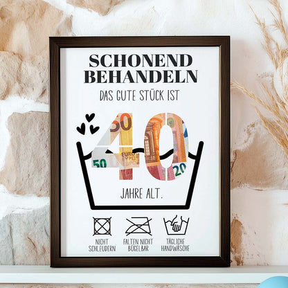 Klassisches Poster aus mattem Papier mit Holzrahmen 21x29.7 cm / 8x12" Herzensprojekt Manufaktur