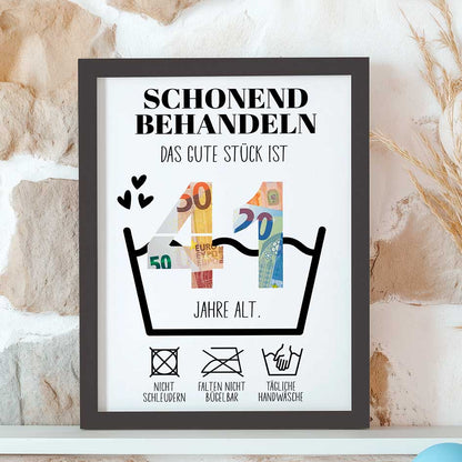 Geldgeschenk 41. Geburtstag im Rahmen merchOne