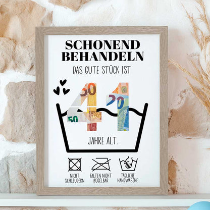 Geldgeschenk 41. Geburtstag im Rahmen merchOne