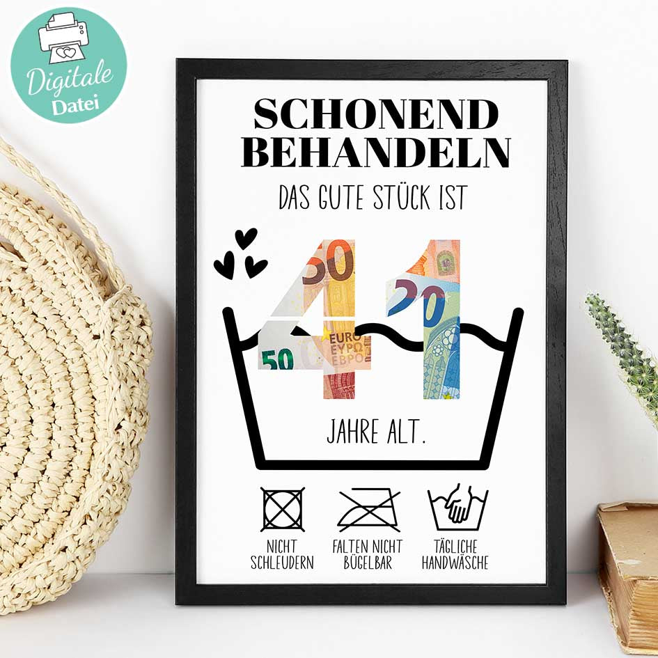 Geldgeschenk zum 41. Geburtstag Herzensprojekt Manufaktur