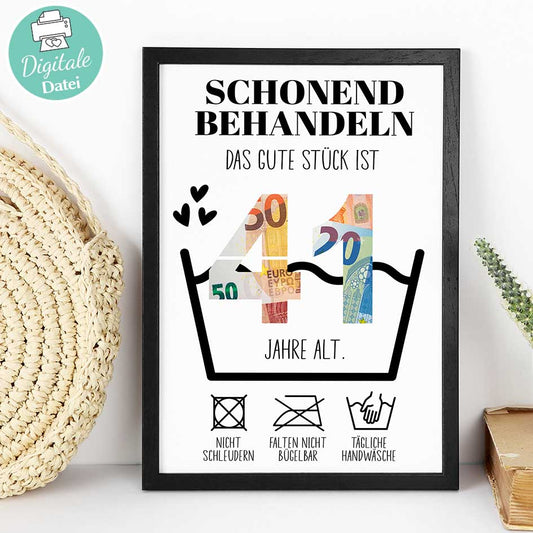 Geldgeschenk zum 41. Geburtstag Herzensprojekt Manufaktur