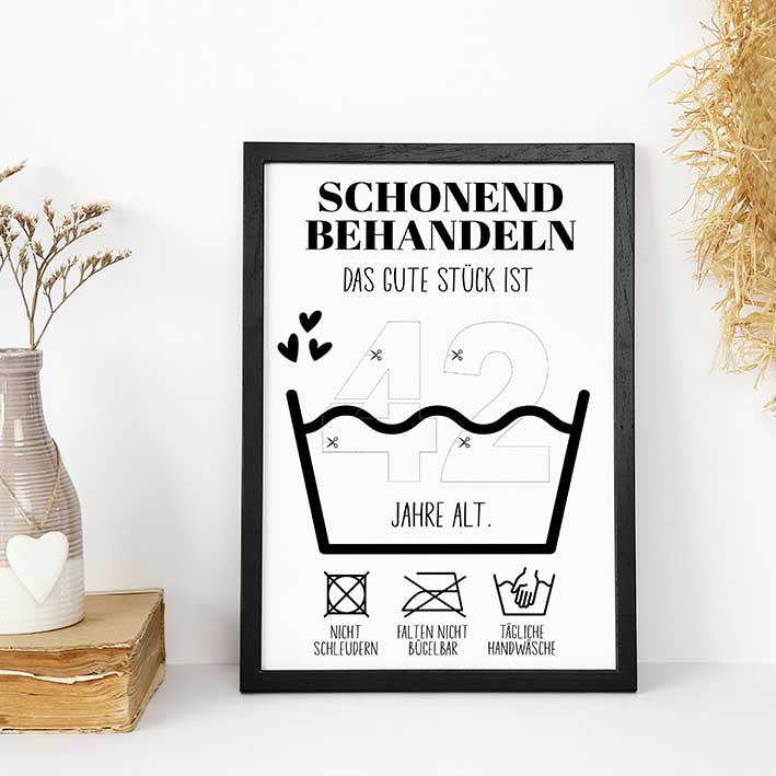 Geldgeschenk 42. Geburtstag im Rahmen merchOne