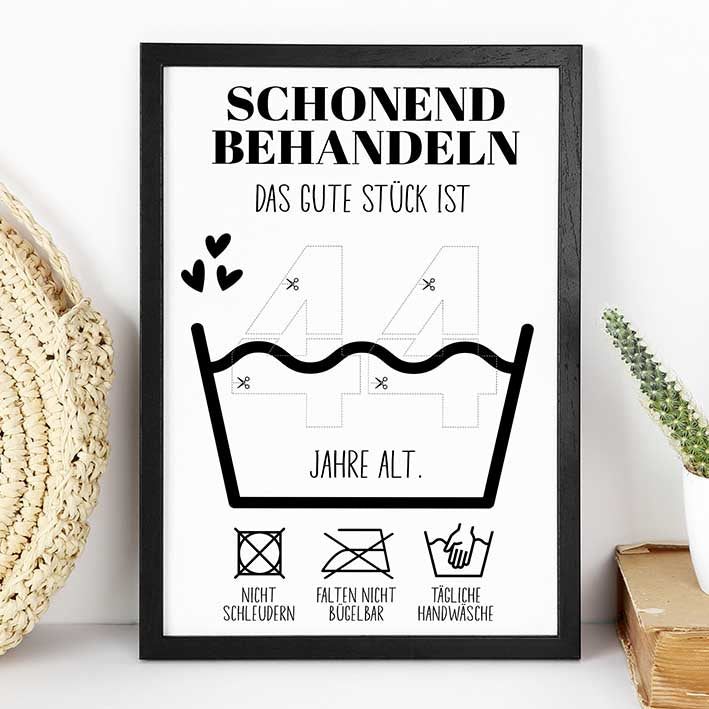 Geldgeschenk 44. Geburtstag im Rahmen merchOne