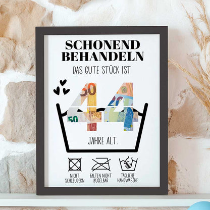 Geldgeschenk 44. Geburtstag im Rahmen merchOne