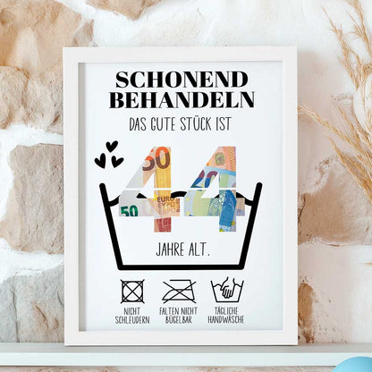 Geldgeschenk 44. Geburtstag im Rahmen merchOne