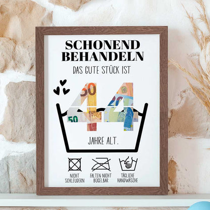 Geldgeschenk 44. Geburtstag im Rahmen merchOne