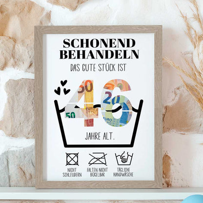 Geldgeschenk 46. Geburtstag im Rahmen merchOne