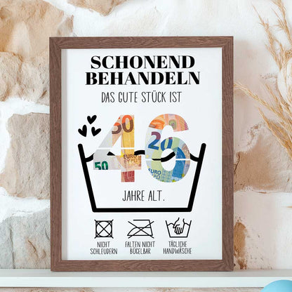 Geldgeschenk 46. Geburtstag im Rahmen merchOne