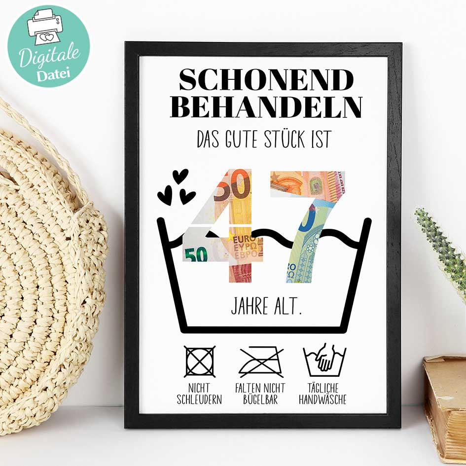 Geldgeschenk zum 47. Geburtstag Herzensprojekt Manufaktur