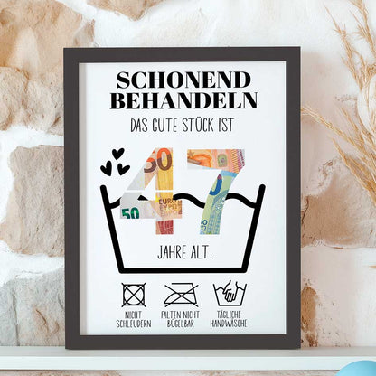 Geldgeschenk 47. Geburtstag im Rahmen merchOne