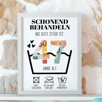 Geldgeschenk 47. Geburtstag im Rahmen merchOne