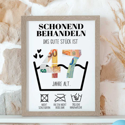 Geldgeschenk 47. Geburtstag im Rahmen merchOne