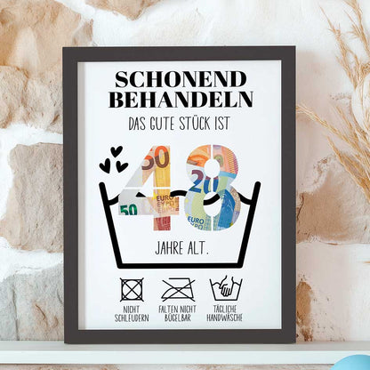 Geldgeschenk 48. Geburtstag im Rahmen merchOne