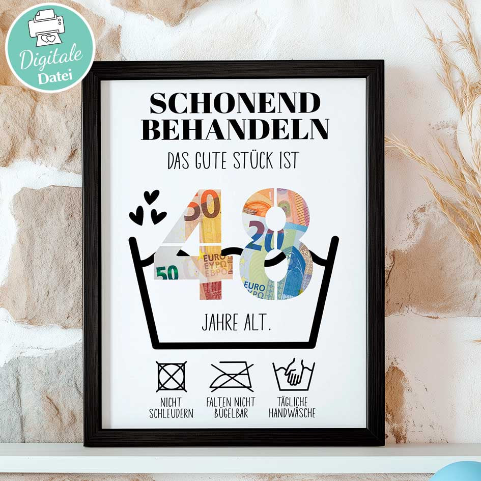 Geldgeschenk zum 48. Geburtstag Herzensprojekt Manufaktur