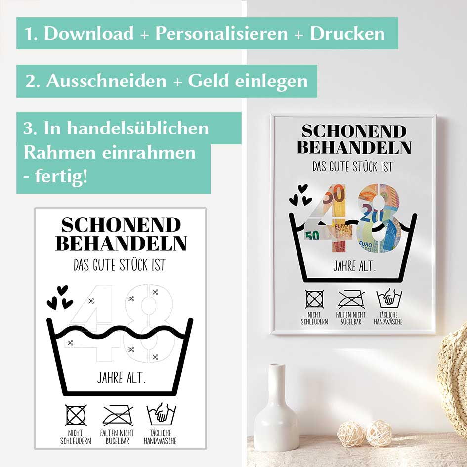 Geldgeschenk zum 48. Geburtstag Herzensprojekt Manufaktur