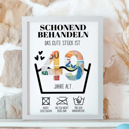 Geldgeschenk 49. Geburtstag im Rahmen merchOne