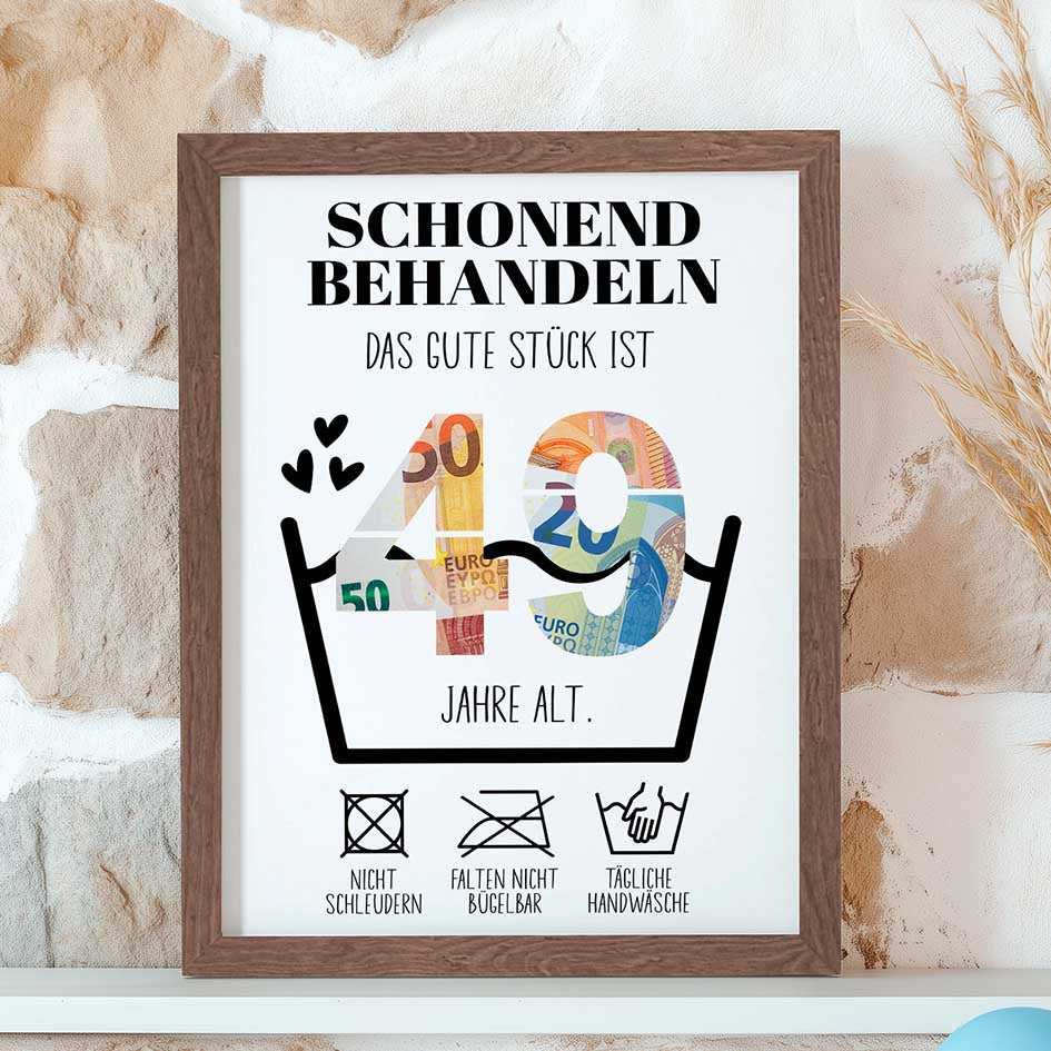 Geldgeschenk 49. Geburtstag im Rahmen merchOne