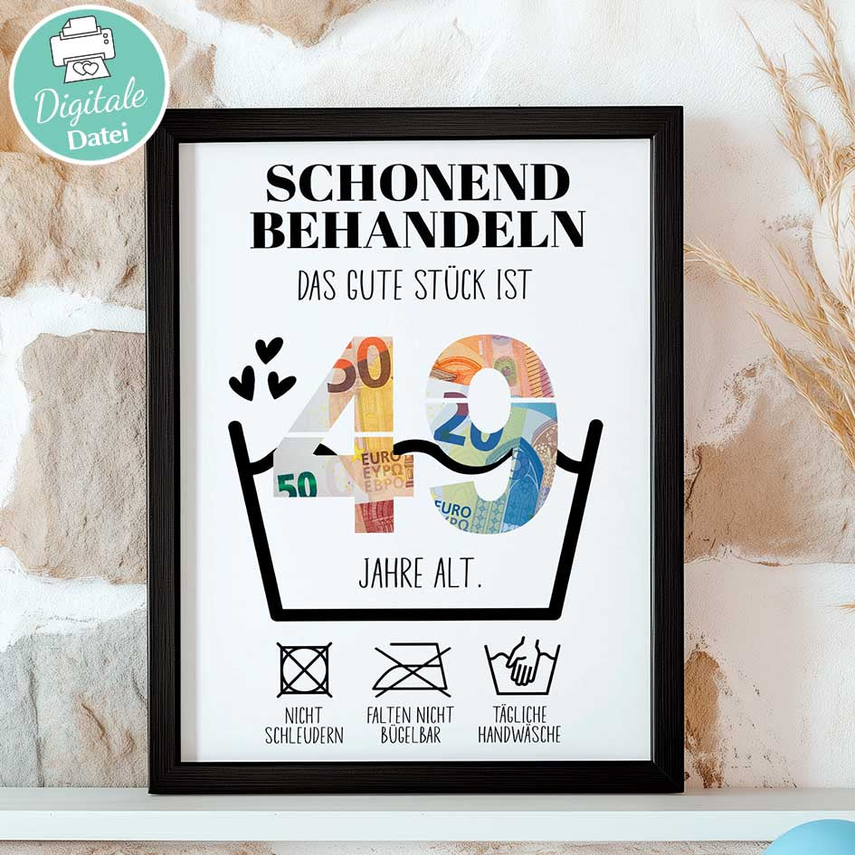 Geldgeschenk zum 49. Geburtstag Herzensprojekt Manufaktur