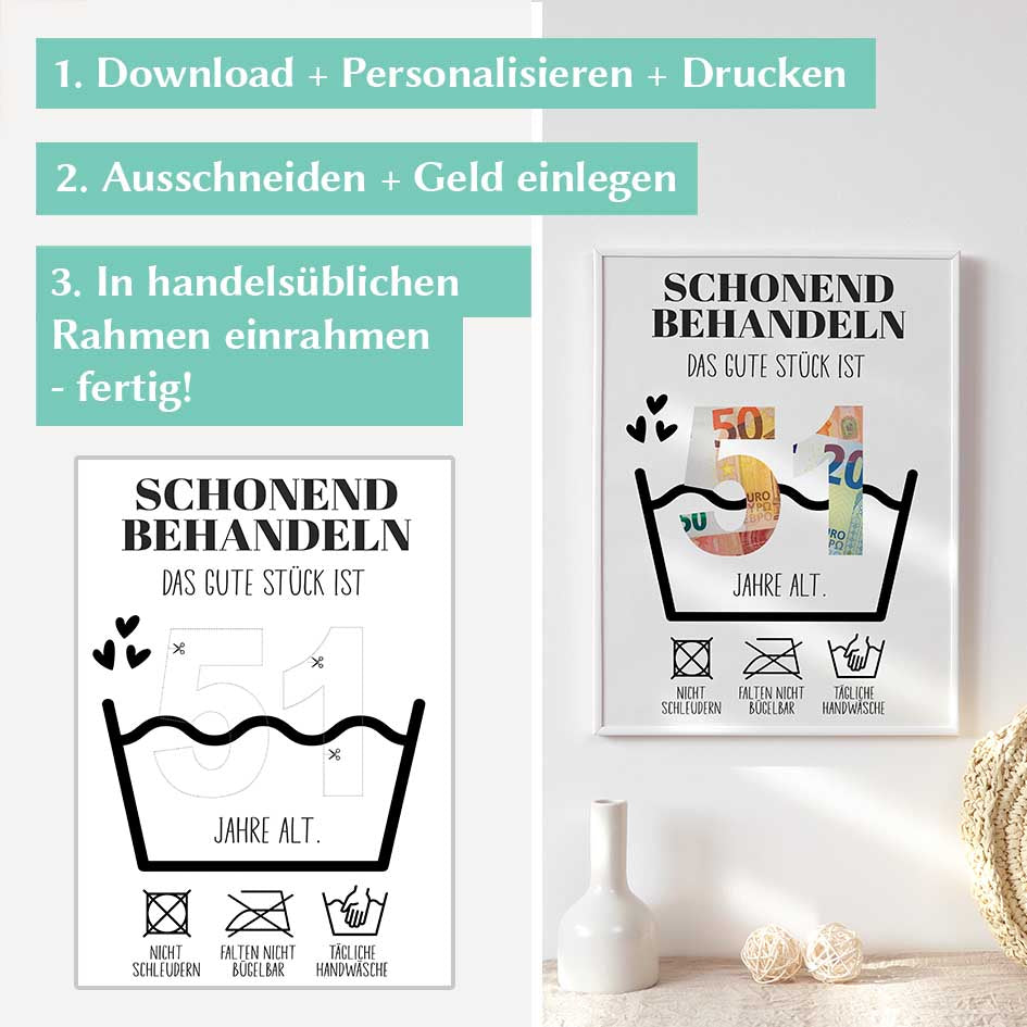 Geldgeschenk zum 51. Geburtstag Herzensprojekt Manufaktur