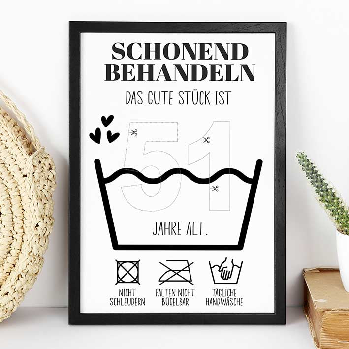 Geldgeschenk 51. Geburtstag im Rahmen merchOne