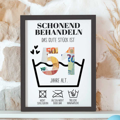 Geldgeschenk 51. Geburtstag im Rahmen merchOne