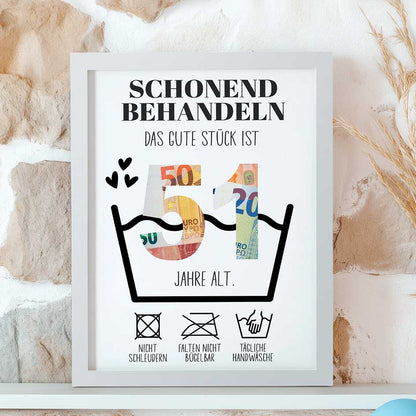 Geldgeschenk 51. Geburtstag im Rahmen merchOne