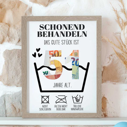 Geldgeschenk 51. Geburtstag im Rahmen merchOne