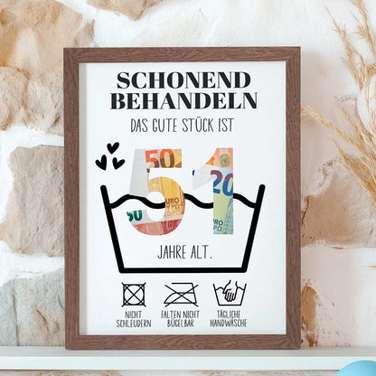 Geldgeschenk 51. Geburtstag im Rahmen merchOne