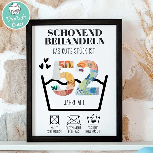 Geldgeschenk zum 52. Geburtstag Herzensprojekt Manufaktur