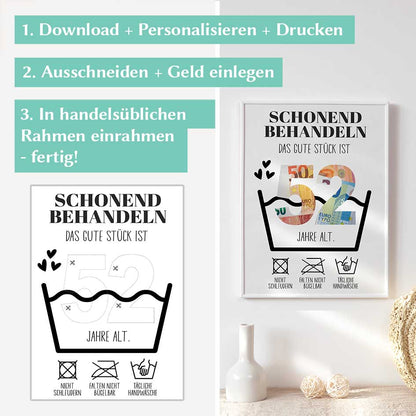 Geldgeschenk zum 52. Geburtstag Herzensprojekt Manufaktur