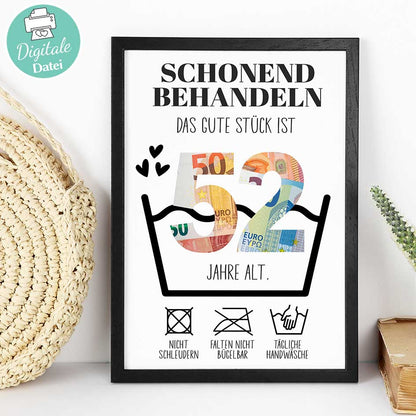 Geldgeschenk zum 52. Geburtstag Herzensprojekt Manufaktur