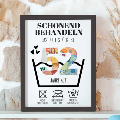 Geldgeschenk 52. Geburtstag im Rahmen