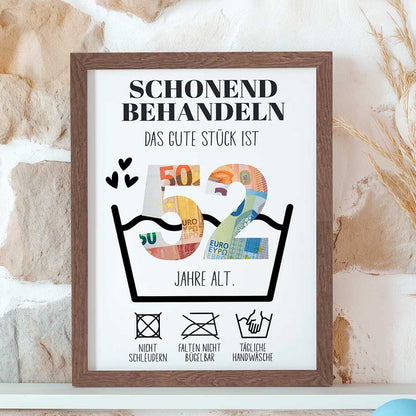 Geldgeschenk 52. Geburtstag im Rahmen