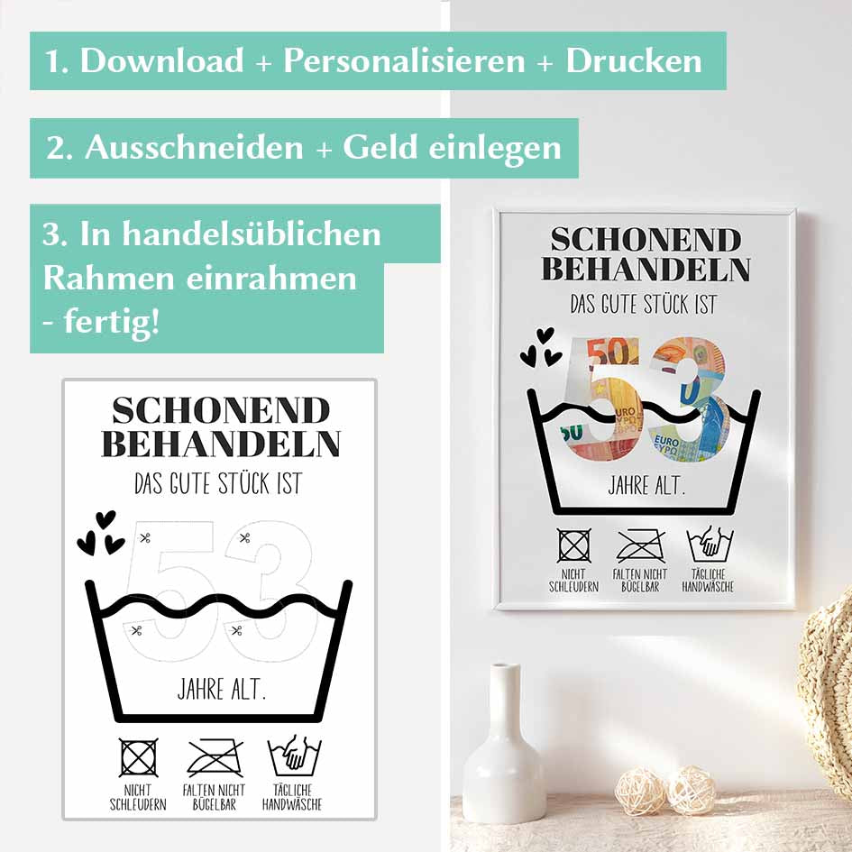 Geldgeschenk zum 54. Geburtstag Herzensprojekt Manufaktur