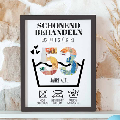 Geldgeschenk 53. Geburtstag im Rahmen merchOne