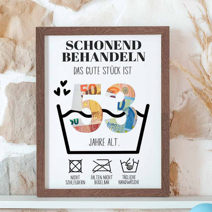 Geldgeschenk 53. Geburtstag im Rahmen merchOne
