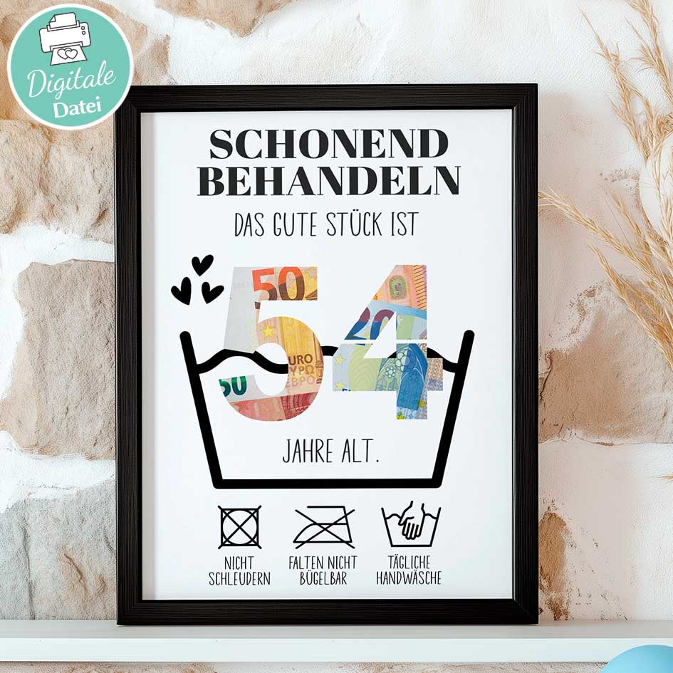 Geldgeschenk zum 54. Geburtstag Herzensprojekt Manufaktur