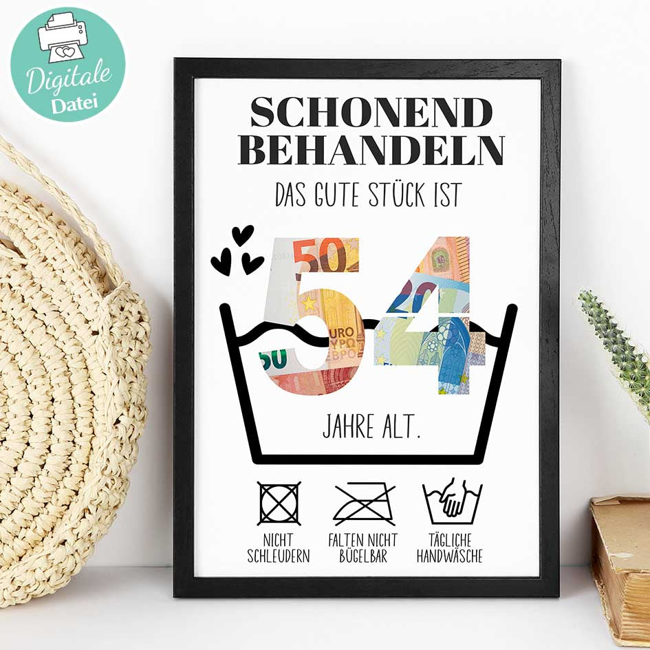 Geldgeschenk zum 54. Geburtstag Herzensprojekt Manufaktur