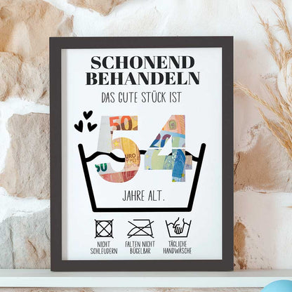 Geldgeschenk 54. Geburtstag im Rahmen merchOne
