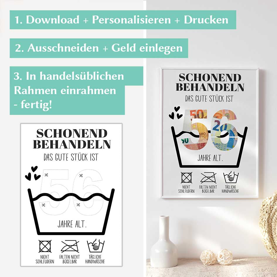 56. Geburtstag Geldgeschenk