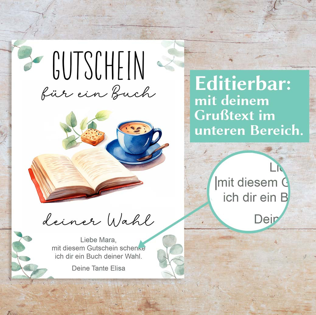 Buch Gutschein Vorlage Herzensprojekt Manufaktur